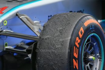 World © Octane Photographic Ltd. Sunday 11th May 2014. Circuit de Catalunya - Spain - Formula 1 Parc Ferme. Mercedes AMG Petronas F1 W05 Hybrid – Lewis Hamilton. Digital Ref: