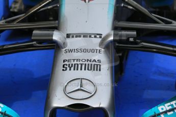 World © Octane Photographic Ltd. Sunday 11th May 2014. Circuit de Catalunya - Spain - Formula 1 Parc Ferme. Mercedes AMG Petronas F1 W05 Hybrid – Lewis Hamilton. Digital Ref: