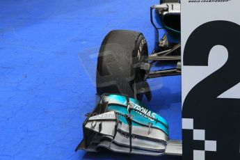 World © Octane Photographic Ltd. Sunday 11th May 2014. Circuit de Catalunya - Spain - Formula 1 Parc Ferme. Mercedes AMG Petronas F1 W05 Hybrid - Nico Rosberg. Digital Ref: