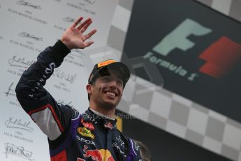 World © Octane Photographic Ltd. Thursday 8th May 2014. Circuit de Catalunya - Spain - Formula 1 Podium. Infiniti Red Bull Racing RB10 – Daniel Ricciardo (3rd). Digital Ref: