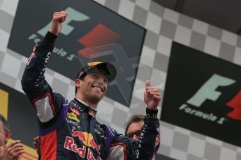 World © Octane Photographic Ltd. Thursday 8th May 2014. Circuit de Catalunya - Spain - Formula 1 Podium. Infiniti Red Bull Racing RB10 – Daniel Ricciardo (3rd). Digital Ref: