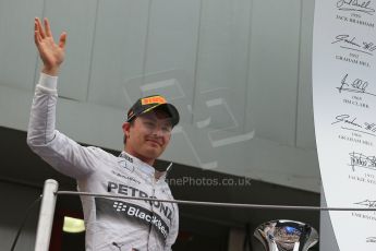 World © Octane Photographic Ltd. Thursday 8th May 2014. Circuit de Catalunya - Spain - Formula 1 Podium. Mercedes AMG Petronas F1 W05 Hybrid - Nico Rosberg (2nd)  Digital Ref: