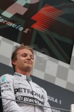 World © Octane Photographic Ltd. Thursday 8th May 2014. Circuit de Catalunya - Spain - Formula 1 Podium. Mercedes AMG Petronas F1 W05 Hybrid - Nico Rosberg (2nd) Digital Ref: