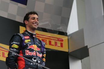 World © Octane Photographic Ltd. Thursday 8th May 2014. Circuit de Catalunya - Spain - Formula 1 Podium. Infiniti Red Bull Racing RB10 – Daniel Ricciardo (3rd). Digital Ref: