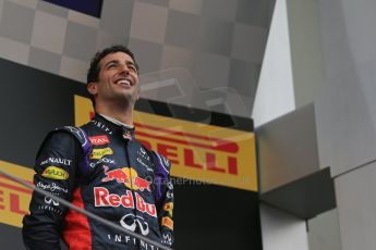 World © Octane Photographic Ltd. Thursday 8th May 2014. Circuit de Catalunya - Spain - Formula 1 Podium. Infiniti Red Bull Racing RB10 – Daniel Ricciardo (3rd). Digital Ref: