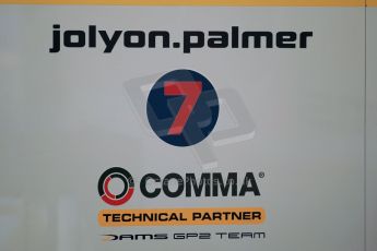 World © Octane Photographic Ltd. Thursday 8th May 2014. GP2 Paddock – Circuit de Catalunya, Barcelona, Spain. Jolyon Palmer - DAMS – Digital Ref : 0923cb1d2807