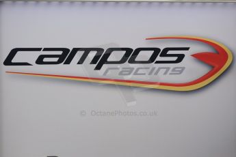 World © Octane Photographic Ltd. Thursday 8th May 2014. GP2 Paddock – Circuit de Catalunya, Barcelona, Spain. Campos Racing logo. Digital Ref : 0923cb1d2811