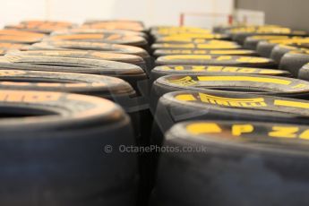 World © Octane Photographic Ltd. Thursday 8th May 2014. GP3 Paddock – Circuit de Catalunya, Barcelona, Spain. Pirelli tyre choice. Digital Ref : 0923cb1d2853