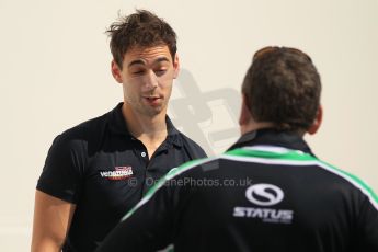 World © Octane Photographic Ltd. Thursday 8th May 2014. GP2 Paddock – Circuit de Catalunya, Barcelona, Spain. Nathanael Berthon - Venezuela GP Lazarus. Digital Ref : 0923cb1d2997