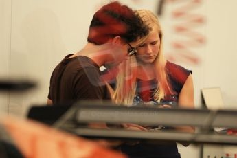 World © Octane Photographic Ltd. Thursday 8th May 2014. GP3 Paddock – Circuit de Catalunya, Barcelona, Spain. Beitske Visser - Hilmer Motorsport. Digital Ref : 0923cb1d3012