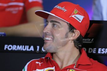 World © Octane Photographic Ltd. Thursday 8th May 2014. Circuit de Catalunya – Barcelona, Spain. Formula 1 press conference. Fernando Alonso – Scuderia Ferrari. Digital Ref : 0924lb1d2945