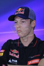 World © Octane Photographic Ltd. Thursday 8th May 2014. Circuit de Catalunya – Barcelona, Spain. Formula 1 press conference. Daniil Kvyat – Scuderia Toro Rosso. Digital Ref : 0924lb1d3014