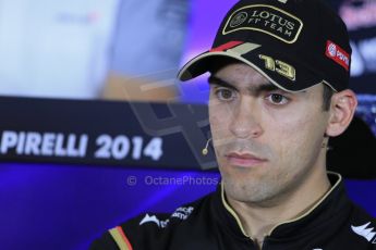 World © Octane Photographic Ltd. Thursday 8th May 2014. Circuit de Catalunya – Barcelona, Spain. Formula 1 press conference. Pastor Maldonado – Lotus F1 Team. Digital Ref : 0924lb1d3178