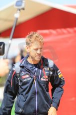 World © Octane Photographic Ltd. Thursday 8th May 2014. Circuit de Catalunya - Spain - Formula 1 Paddock. Infiniti Red Bull Racing RB10 - Sebastian Vettel. Digital Ref: 0922lb1d2734