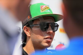 World © Octane Photographic Ltd. Thursday 8th May 2014. Circuit de Catalunya - Spain - Formula 1 Paddock. Sahara Force India VJM07 – Sergio Perez. Digital Ref: 0922lb1d2782