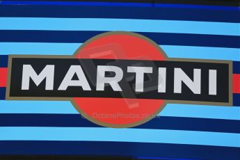 World © Octane Photographic Ltd. Thursday 8th May 2014. Circuit de Catalunya - Spain - Formula 1 Paddock. Williams Martini Racing logo. Digital Ref: 0922lb1d2824