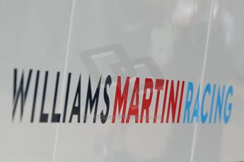 World © Octane Photographic Ltd. Thursday 8th May 2014. Circuit de Catalunya - Spain - Formula 1 Paddock. Williams Martini Racing logo. Digital Ref: 0922lb1d2836