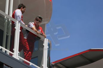 World © Octane Photographic Ltd. Thursday 8th May 2014. Circuit de Catalunya - Spain - Formula 1 Paddock. Scuderia Ferrari Team Principle - Marco Mattiacci. Digital Ref: 0922lb1d2875