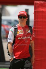 World © Octane Photographic Ltd. Thursday 8th May 2014. Circuit de Catalunya - Spain - Formula 1 Paddock. Scuderia Ferrari F14T – Kimi Raikkonen. Digital Ref: 0922lb1d2888