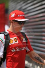 World © Octane Photographic Ltd. Thursday 8th May 2014. Circuit de Catalunya - Spain - Formula 1 Paddock. Scuderia Ferrari F14T – Kimi Raikkonen. Digital Ref: 0922lb1d2894