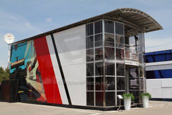 World © Octane Photographic Ltd. Thursday 8th May 2014. Circuit de Catalunya - Spain - Formula 1 Paddock. Marussia F1 paddock hospitality. Digital Ref: 0922lw7d8621