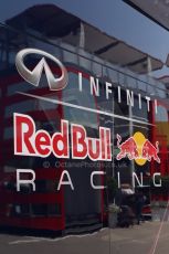 World © Octane Photographic Ltd. Thursday 8th May 2014. Circuit de Catalunya - Spain - Formula 1 Paddock. Infiniti Red Bull Racing RB10. Red Bull logo. Digital Ref: 0922lw7d8637
