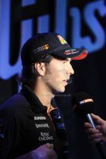 World © Octane Photographic Ltd. F1 USA GP, Austin, Texas, Circuit of the Americas (COTA). Wednesday 30th October 2014 – Fans Forum, Gibson Bar. Sergio Perez – Sahara Force India. Digital Ref : 1142LB1D7037