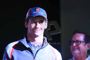 World © Octane Photographic Ltd. F1 USA GP, Austin, Texas, Circuit of the Americas (COTA). Wednesday 30th October 2014 – Fans Forum, Gibson Bar. Esteban Gutierrez – Sauber F1 Team. Digital Ref : 1142LB1D7080