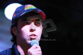 World © Octane Photographic Ltd. F1 USA GP, Austin, Texas, Circuit of the Americas (COTA). Wednesday 30th October 2014 – Fans Forum, Gibson Bar. Sergio Perez – Sahara Force India. Digital Ref : 1142LB1D7151