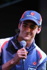 World © Octane Photographic Ltd. F1 USA GP, Austin, Texas, Circuit of the Americas (COTA). Wednesday 30th October 2014 – Fans Forum, Gibson Bar. Esteban Gutierrez – Sauber F1 Team. Digital Ref : 1142LB1D7168