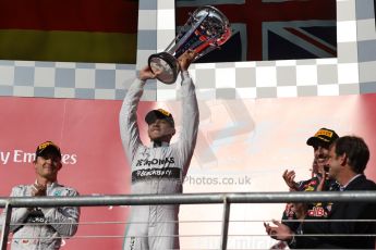 World © Octane Photographic Ltd. Sunday 2nd November 2014, F1 USA GP, Austin, Texas, Circuit of the Americas (COTA) - Podium. Mercedes AMG Petronas F1 W05 Hybrid – Lewis Hamilton. Digital Ref: 1152LW1L4388