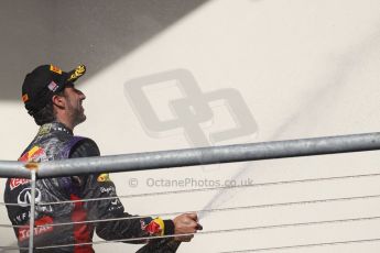 World © Octane Photographic Ltd. Sunday 2nd November 2014, F1 USA GP, Austin, Texas, Circuit of the Americas (COTA) - Podium. Infiniti Red Bull Racing RB10 – Daniel Ricciardo. Digital Ref: 1152LW1L4444
