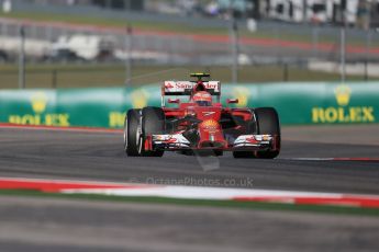 World © Octane Photographic Ltd. Friday 31st October 2014, F1 USA GP, Austin, Texas, Circuit of the Americas (COTA) - Practice 1. Scuderia Ferrari F14T – Kimi Raikkonen. Digital Ref: 1144LB1D7691