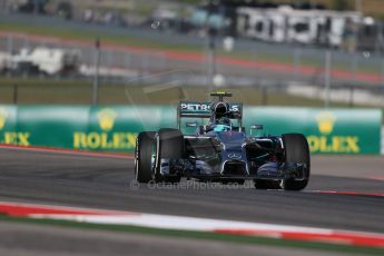 World © Octane Photographic Ltd. Friday 31st October 2014, F1 USA GP, Austin, Texas, Circuit of the Americas (COTA) - Practice 1. Mercedes AMG Petronas F1 W05 Hybrid - Nico Rosberg. Digital Ref: 1144LB1D7862