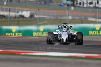 World © Octane Photographic Ltd. Friday 31st October 2014, F1 USA GP, Austin, Texas, Circuit of the Americas (COTA) - Practice 1. Williams Martini Racing FW36 – Felipe Massa. Digital Ref: 1144LB1D7899