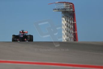 World © Octane Photographic Ltd. Friday 31st October 2014, F1 USA GP, Austin, Texas, Circuit of the Americas (COTA) - Practice 1. Scuderia Toro Rosso STR 9 – Max Verstappen. Digital Ref: 1144LB1D8144