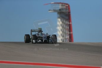 World © Octane Photographic Ltd. Friday 31st October 2014, F1 USA GP, Austin, Texas, Circuit of the Americas (COTA) - Practice 1. Mercedes AMG Petronas F1 W05 Hybrid - Nico Rosberg. Digital Ref: 1144LB1D8451