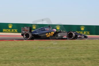 World © Octane Photographic Ltd. Friday 31st October 2014, F1 USA GP, Austin, Texas, Circuit of the Americas (COTA) - Practice 1. McLaren Mercedes MP4/29 - Jenson Button. Digital Ref: 1144LW1L3560