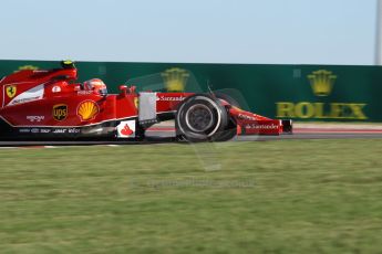 World © Octane Photographic Ltd. Friday 31st October 2014, F1 USA GP, Austin, Texas, Circuit of the Americas (COTA) - Practice 1. Scuderia Ferrari F14T – Kimi Raikkonen. Digital Ref: 1144LW1L3575
