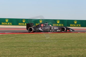 World © Octane Photographic Ltd. Friday 31st October 2014, F1 USA GP, Austin, Texas, Circuit of the Americas (COTA) - Practice 1. Sauber C33 – Adrian Sutil. Digital Ref: 1144LW1L3581