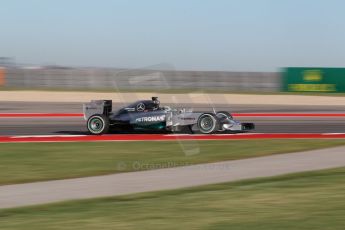World © Octane Photographic Ltd. Friday 31st October 2014, F1 USA GP, Austin, Texas, Circuit of the Americas (COTA) - Practice 1. Mercedes AMG Petronas F1 W05 Hybrid – Lewis Hamilton. Digital Ref: 1144LW1L3744