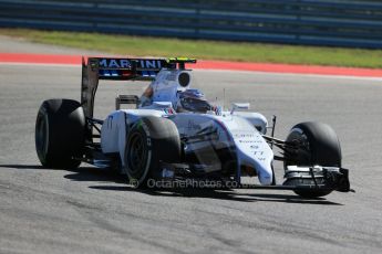 World © Octane Photographic Ltd. Friday 31st October 2014, F1 USA GP, Austin, Texas, Circuit of the Americas (COTA) - Practice 2. Williams Martini Racing FW36 – Valtteri Bottas. Digital Ref: 1145LB1D8588