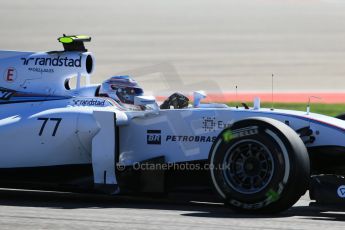 World © Octane Photographic Ltd. Friday 31st October 2014, F1 USA GP, Austin, Texas, Circuit of the Americas (COTA) - Practice 2. Williams Martini Racing FW36 – Valtteri Bottas. Digital Ref: 1145LB1D8595