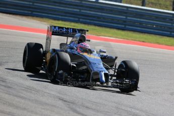 World © Octane Photographic Ltd. Friday 31st October 2014, F1 USA GP, Austin, Texas, Circuit of the Americas (COTA) - Practice 2. McLaren Mercedes MP4/29 - Jenson Button. Digital Ref: 1145LB1D8620