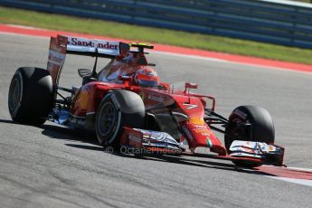 World © Octane Photographic Ltd. Friday 31st October 2014, F1 USA GP, Austin, Texas, Circuit of the Americas (COTA) - Practice 2. Scuderia Ferrari F14T – Kimi Raikkonen. Digital Ref: 1145LB1D8639