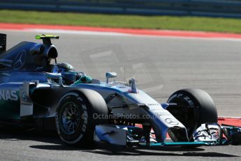 World © Octane Photographic Ltd. Friday 31st October 2014, F1 USA GP, Austin, Texas, Circuit of the Americas (COTA) - Practice 2. Mercedes AMG Petronas F1 W05 Hybrid - Nico Rosberg. Digital Ref: 1145LB1D8823