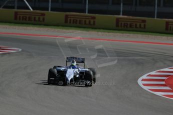 World © Octane Photographic Ltd. Friday 31st October 2014, F1 USA GP, Austin, Texas, Circuit of the Americas (COTA) - Practice 2. Williams Martini Racing FW36 – Felipe Massa. Digital Ref: 1145LB1D9064