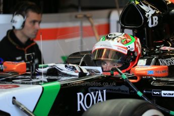 World © Octane Photographic Ltd. Saturday 1st November 2014, F1 USA GP, Austin, Texas, Circuit of the Americas (COTA) - Practice 3. Sahara Force India VJM07 – Sergio Perez. Digital Ref: 1147LB1D9460