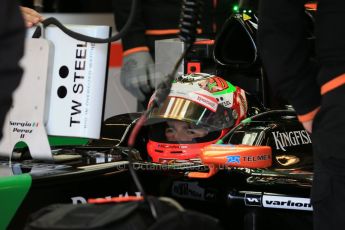 World © Octane Photographic Ltd. Saturday 1st November 2014, F1 USA GP, Austin, Texas, Circuit of the Americas (COTA) - Practice 3. Sahara Force India VJM07 – Sergio Perez. Digital Ref: 1147LB1D9678