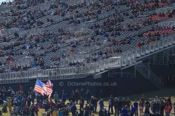 World © Octane Photographic Ltd. Saturday 1st November 2014, F1 USA GP, Austin, Texas, Circuit of the Americas (COTA) - Practice 3. Fans at Turn 1. Digital Ref: 1147LB1D9794